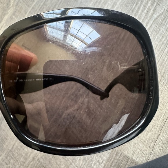 Ralph Lauren Sunglasses 115 Shiny Black Cat Eye Frame w/ Gradient Gray main image 5